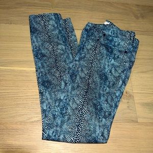 Tory Burch navy snakeskin skinny jeans size 27. Great condition. Worn once